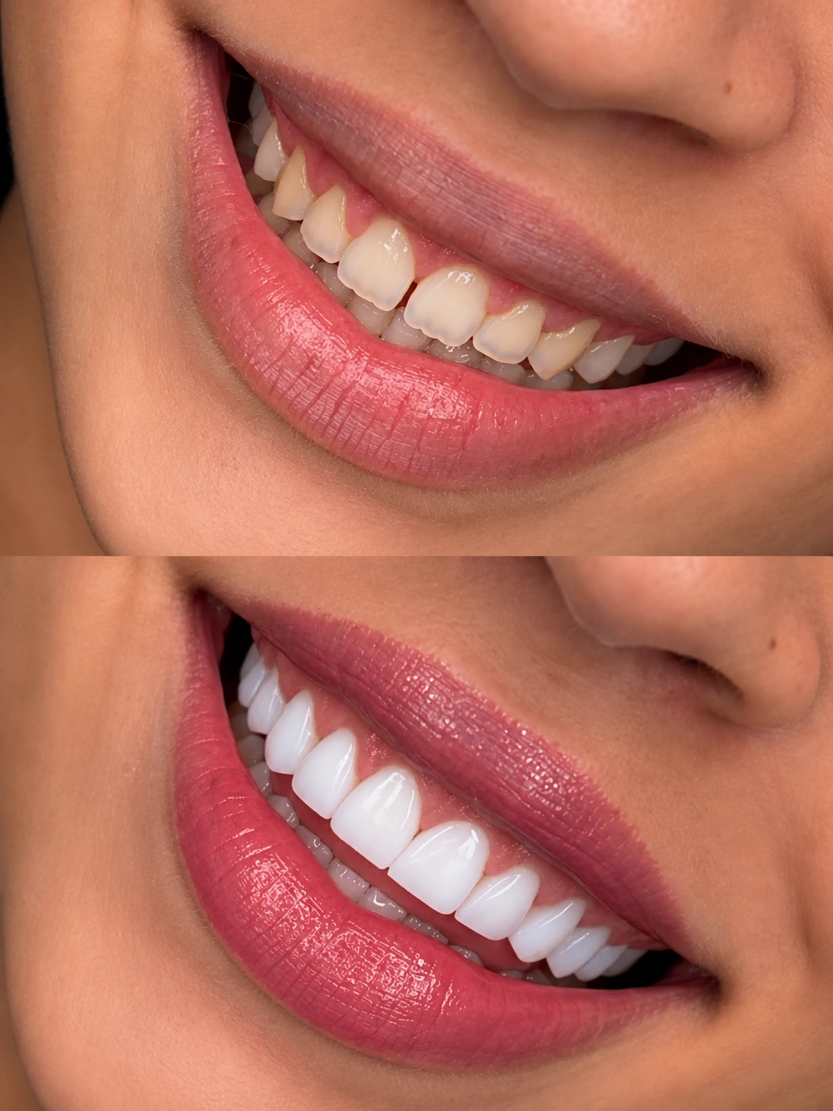 Antes e depois de Lentes Tradicionais